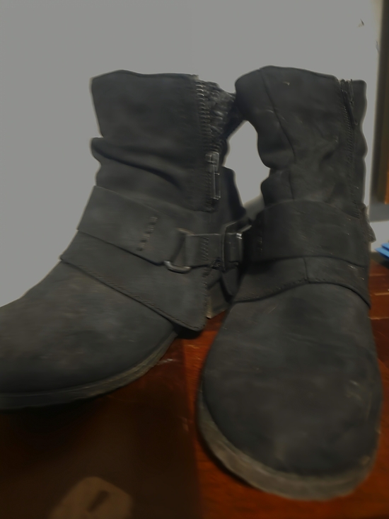 Shoes - Women's Black Buckled Ankle Boots